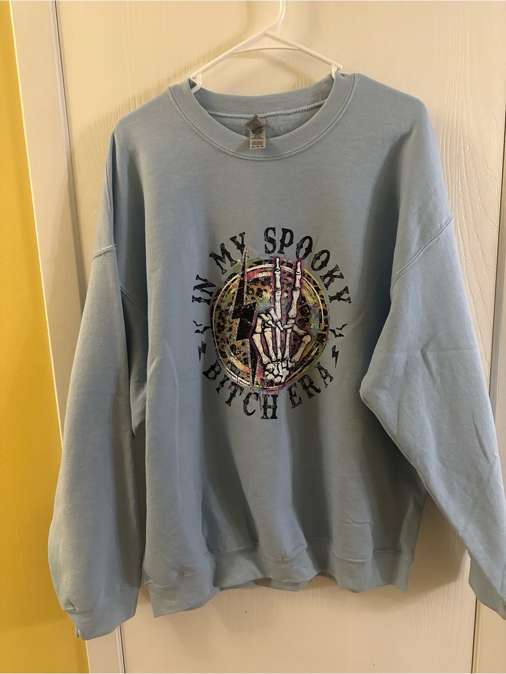 Gildan Baby Blue Graphic Crewneck Sweatshirt